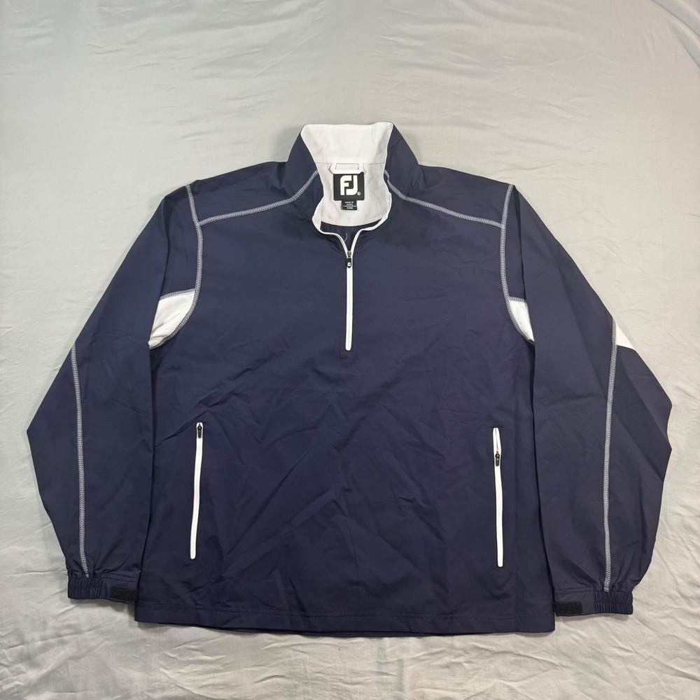 FootJoy Performance Quarter Zip Golf Pullover Jacket Mens XL Navy Athleisure
